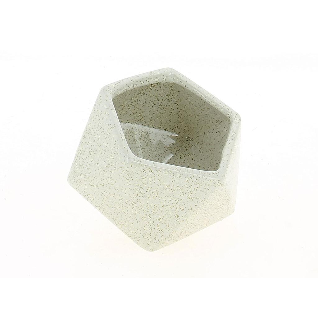 CACHE POT CUBIQUE RUBIS BLANC_13x 13 x11cm_19DL1051-B