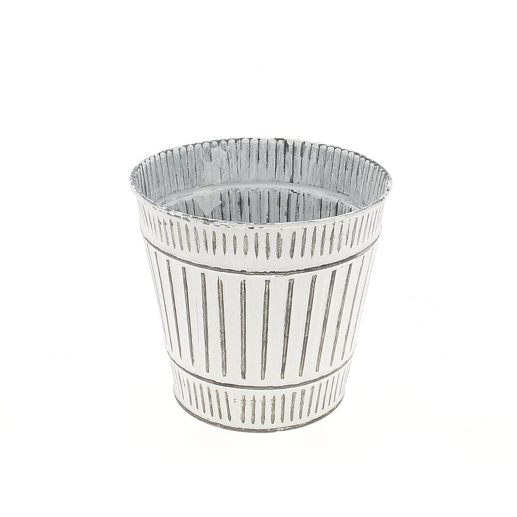 POT ZINC BLANCHI_13,5/9,5cmx H12,5cm_19NG1430