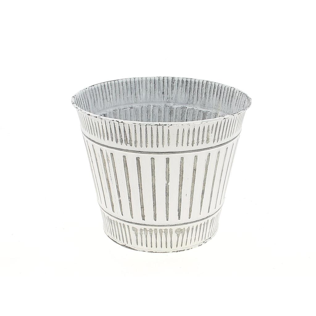 POT ZINC BLANCHI_18/13cmx H15cm_19NG1432