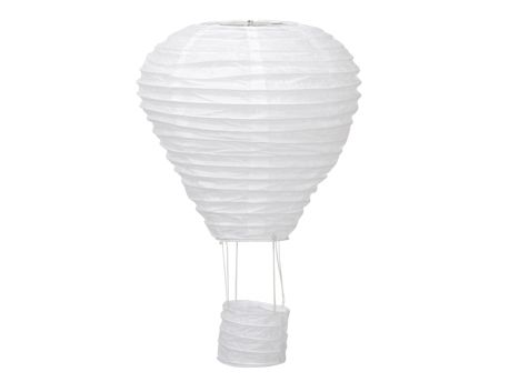 MONTGOLFIERE EN PAPIER_BLANC_ H25cm_342195