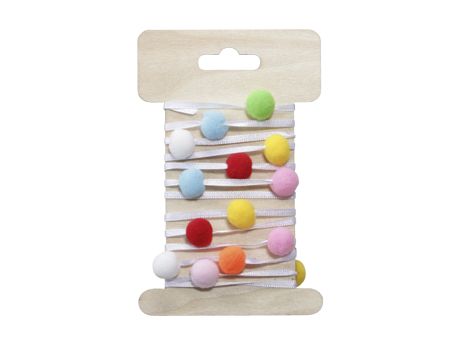 GUIRLANDE DE POMPONS COLORES_2m _355561