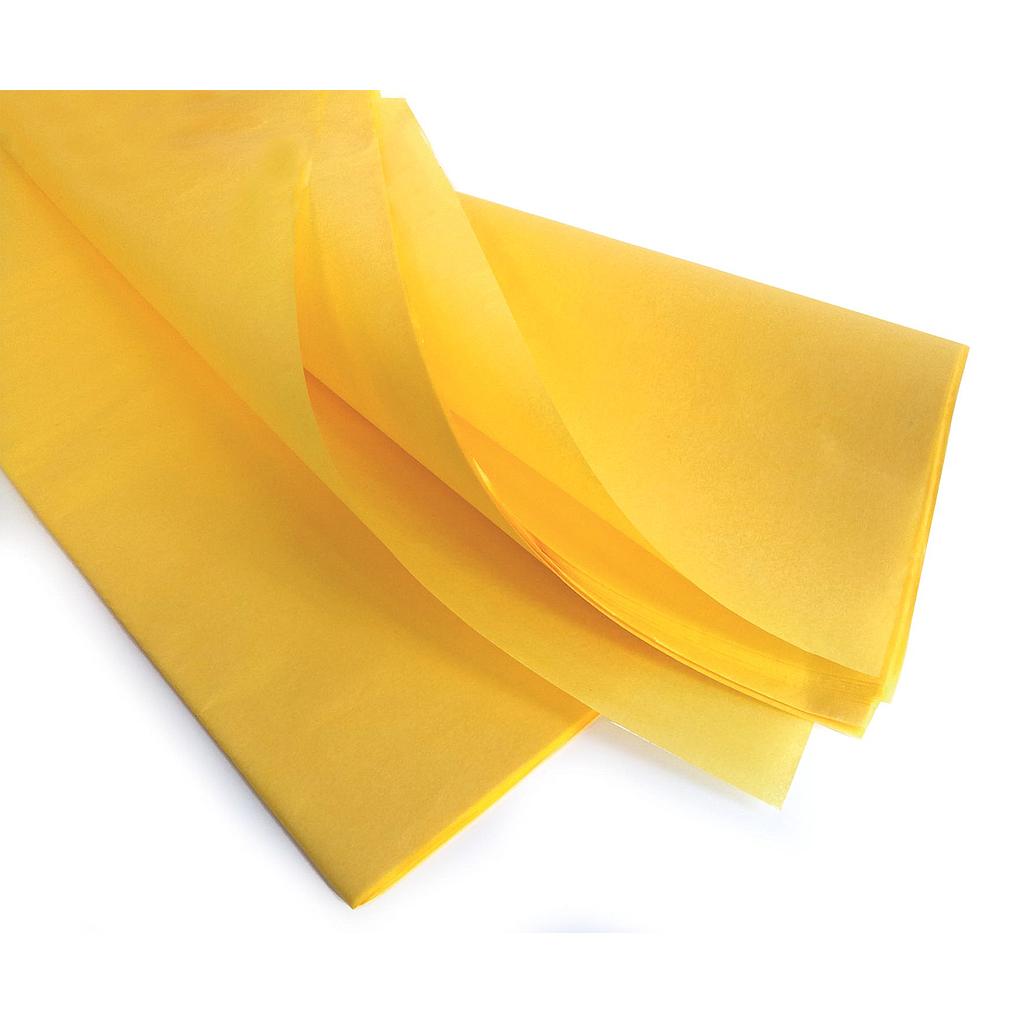 RAME PAPIER DE SOIE JAUNE _75x50cm_17gr/m2 _x240 FEUILLES_SMOOTH / SIRIUS_840004