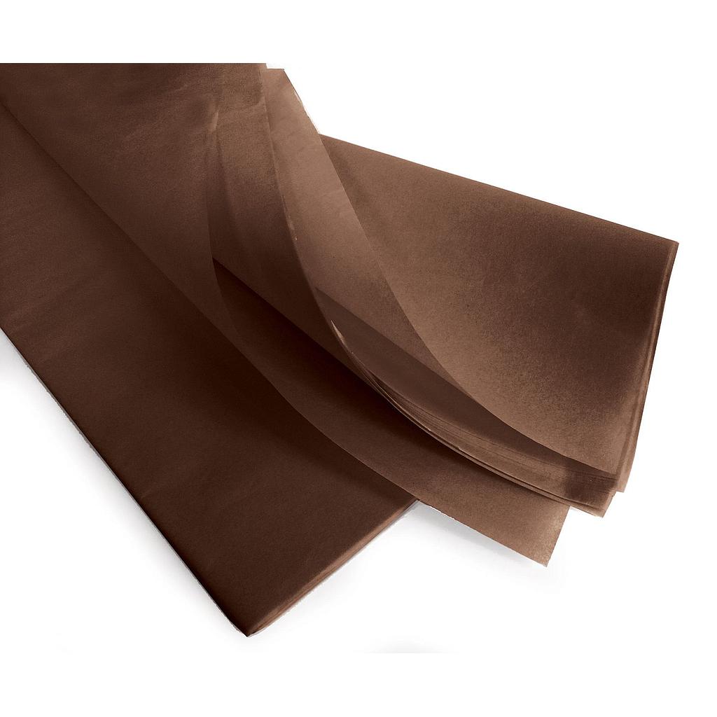 RAME PAPIER DE SOIE MARRON CHOCOLAT _75x50cm_17gr/m2 _x240 FEUILLES_SMOOTH / SIRIUS_840014