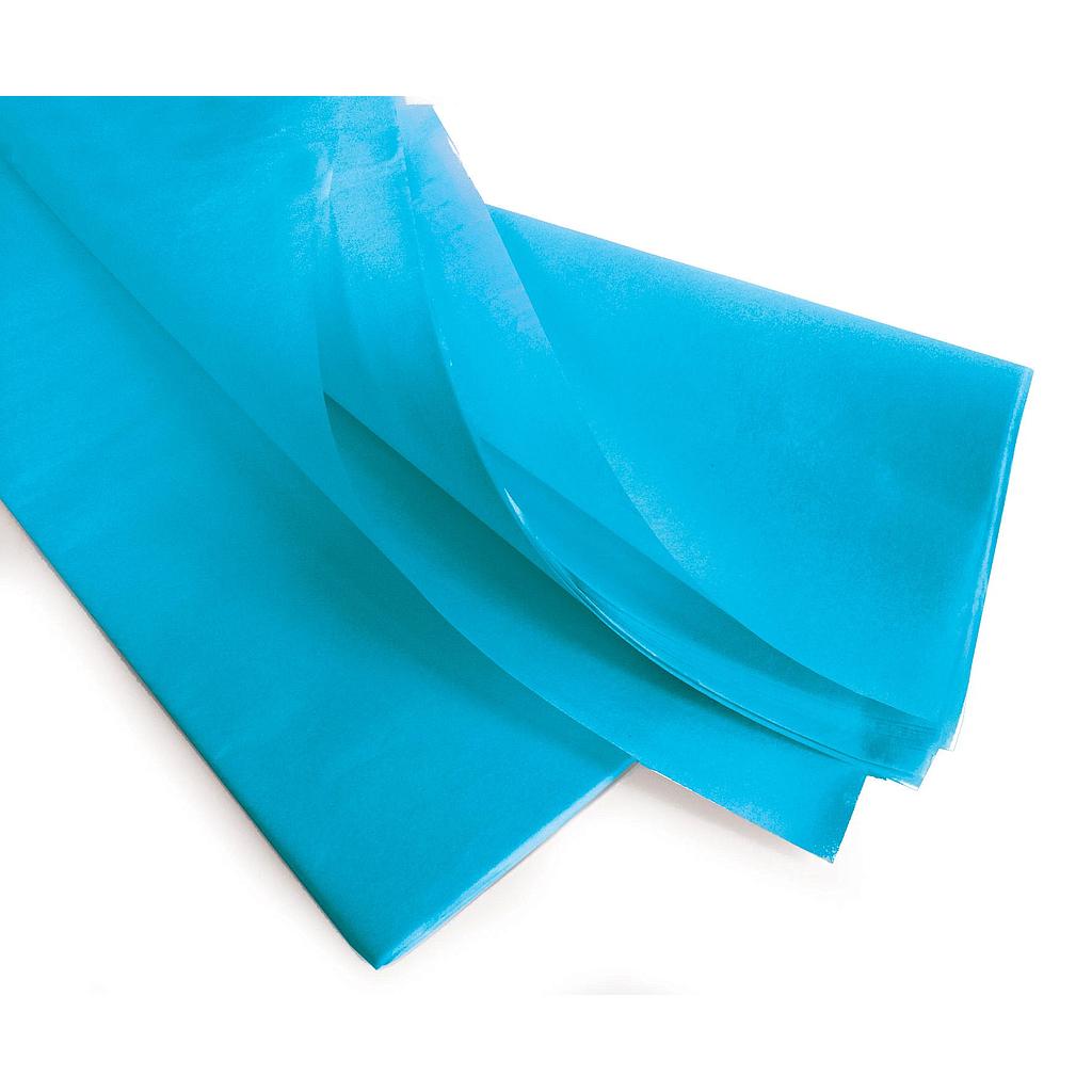 RAME PAPIER DE SOIE TURQUOISE _75x50cm_17gr/m2 _x240 FEUILLES_SMOOTH / SIRIUS_840016