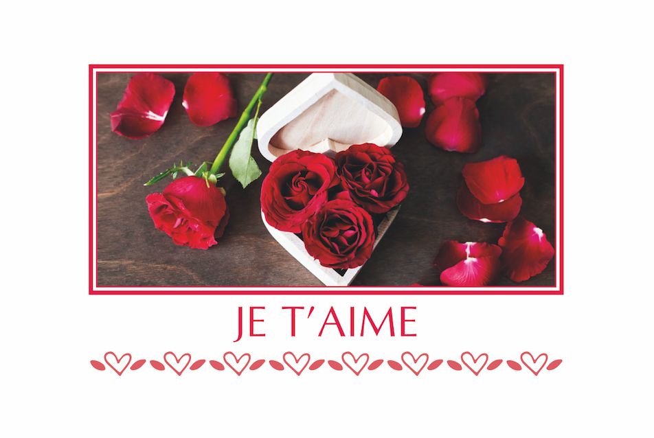 CARTE "JE T AIME" SACHETx15pièces_565