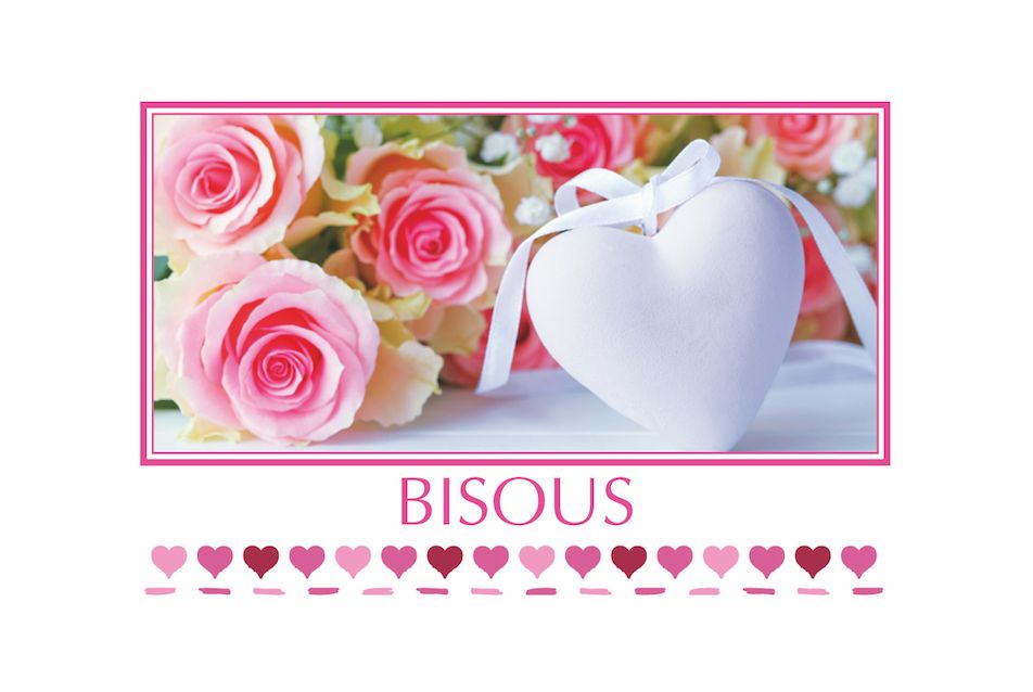 CARTE " BISOUS" SACHETx15pièces_9321